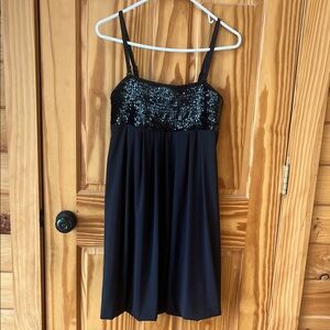 INC International Concepts Black Sequin Bodice Dress - Size Medium